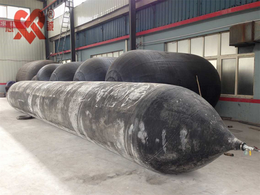 Airbag met een enkele dubbele arm voor de lancering van schepen met rollend druk