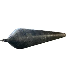 Airbag met een enkele dubbele arm voor de lancering van schepen met rollend druk