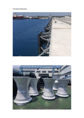 SGS-goedgekeurde conische rubberen fenders met een hardheid van 60-70 Shore A en weerbestendigheid, ideaal voor maritieme aanlegsystemen